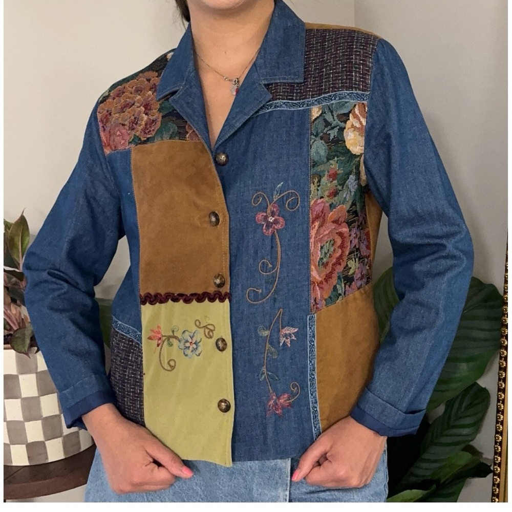 Vintage Patchwork Lightweight Jacket - image 2